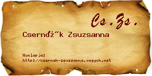 Csernák Zsuzsanna névjegykártya