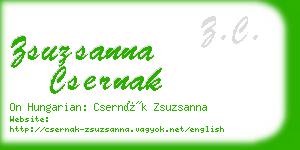 zsuzsanna csernak business card